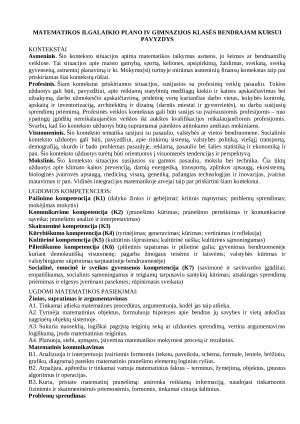 Matematikos ilgalaikis planas 12 kl bendrajam kursui 2025m