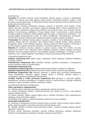 Matematikos ilgalaikis planas 11 kl bendrajam kursui 2025m