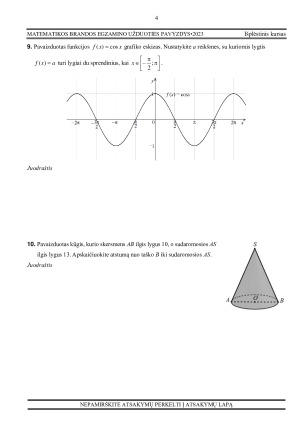 Matematikos brandos egzamino užduotis išplėstinis kursas 2023. Paveikslėlis 4