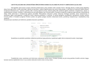 LIETUVIŲ KALBOS IR LIT. IŠPLĖSTINIO KURSO ILGALAIKIS PLANAS IV GIMNAZIJOS (12) KLASEI 2025m