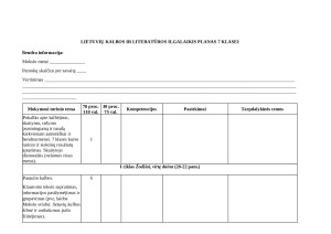 LIETUVIŲ KALBOS IR LIT ILGALAIKIS PLANAS 7 KLASEI 2025m