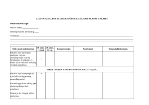 LIETUVIŲ KALBOS IR LIT ILGALAIKIS PLANAS 5 KLASEI 2025m