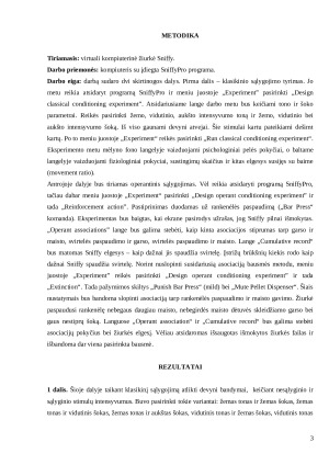 Klasikinio ir operantinio sąlygojimų pritaikymas. Paveikslėlis 3