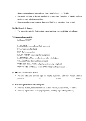 Supažindinimas su atimties veiksmu (2 – 1). Veiksmo užrašymas. Pamokos planas. (Spec. klasėje). Paveikslėlis 2