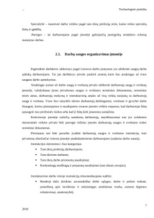 TECHNOLOGINĖS PRAKTIKOS ATASKAITA. UAB Voltas. Paveikslėlis 7
