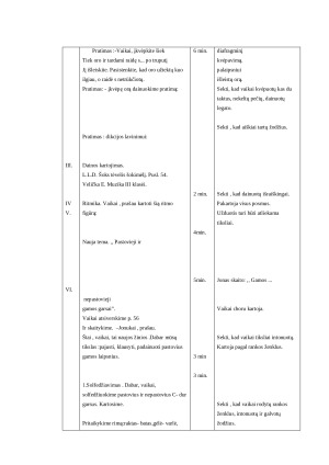 Pastovieji ir nepastovieji gamos garsai. Pamokos planas 3 kl. Paveikslėlis 2