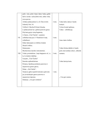 Pastovieji ir nepastovieji gamos garsai. Pamokos planas 3 kl. Paveikslėlis 3