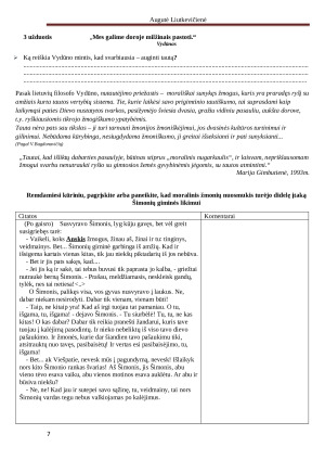 I. Simonaitytės „Aukštujų Šimonių likimas”. Analizės užduotis. Paveikslėlis 7