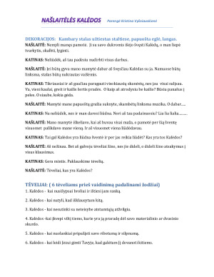 Našlaitėlės Kalėdos. Scenarijus. Paveikslėlis 1
