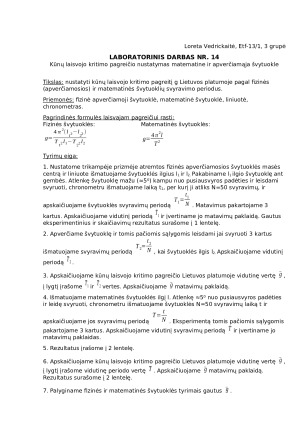 Kūnų laisvojo kritimo pagreičio nustatymas matematine ir apverčiamąja švytuokle