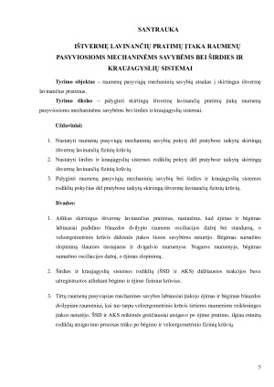 IŠTVERMĘ LAVINANČIŲ PRATIMŲ ĮTAKA RAUMENŲ PASYVIOSIOMS MECHANINĖMS SAVYBĖMS BEI ŠIRDIES IR KRAUJAGYSLIŲ SISTEMAI. Paveikslėlis 5