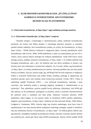 ELEKTRONINĖS KOMUNIKACIJOS „IŠ LŪPŲ Į LŪPAS“ (eWOM) VEIKSNIŲ ĮTAKA KETINIMUI REZERVUOTI APGYVENDINIMO PASLAUGAS INTERNETINĖSE PLATFORMOSE. Paveikslėlis 10