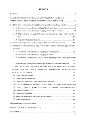 ELEKTRONINĖS KOMUNIKACIJOS „IŠ LŪPŲ Į LŪPAS“ (eWOM) VEIKSNIŲ ĮTAKA KETINIMUI REZERVUOTI APGYVENDINIMO PASLAUGAS INTERNETINĖSE PLATFORMOSE. Paveikslėlis 2