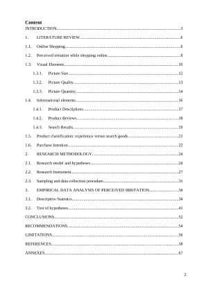 PERCEIVED IRRITATION IN ONLINE SHOPPING EXAMINING THE IMPACT OF VISUAL AND INFORMATIONAL ELEMENTS ON PURCHASE INTENTION BY COMPARING SEARCH AND EXPERIENCE GOODS. Paveikslėlis 2