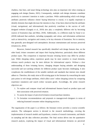PERCEIVED IRRITATION IN ONLINE SHOPPING EXAMINING THE IMPACT OF VISUAL AND INFORMATIONAL ELEMENTS ON PURCHASE INTENTION BY COMPARING SEARCH AND EXPERIENCE GOODS. Paveikslėlis 4
