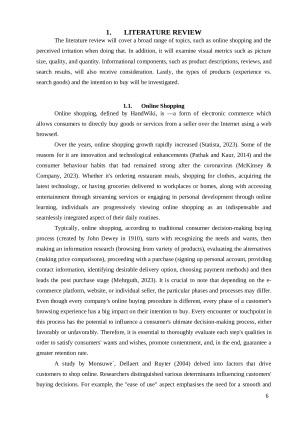 PERCEIVED IRRITATION IN ONLINE SHOPPING EXAMINING THE IMPACT OF VISUAL AND INFORMATIONAL ELEMENTS ON PURCHASE INTENTION BY COMPARING SEARCH AND EXPERIENCE GOODS. Paveikslėlis 6