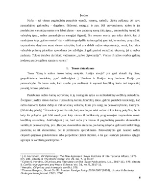 NAFTOS RINKOS KAINŲ POVEIKIS VALSTYBIŲ AGRESIJAI. RUSIJOS ATVEJIS. Paveikslėlis 6