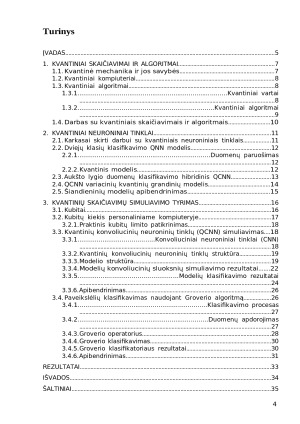 Kvantinių skaičiavimų ir algoritmų tyrimas naudojant simuliatorių paprastame personaliniame kompiuteryje. Paveikslėlis 4