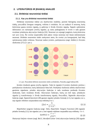 Dirbtinių neuroninių tinklų schemų brėžimo programa Artificial Neural Network Plotting Software. Paveikslėlis 7