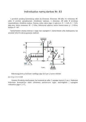 Kūnų sistemos pusiausvyra. Namų darbas. Paveikslėlis 1