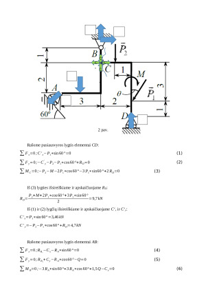 Kūnų sistemos pusiausvyra. Namų darbas. Paveikslėlis 2