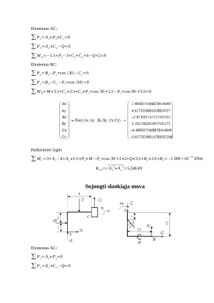 Kūnų sistemos pusiausvyra. Paveikslėlis 2