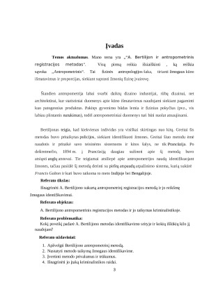 A. Bertilijon ir antropometrinis registracijos metodas. Paveikslėlis 3
