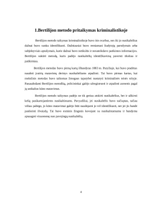 A. Bertilijon ir antropometrinis registracijos metodas. Paveikslėlis 4