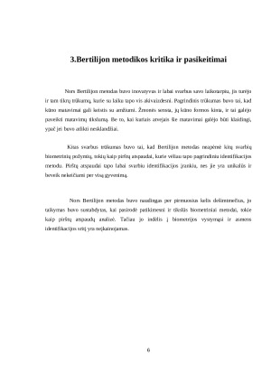 A. Bertilijon ir antropometrinis registracijos metodas. Paveikslėlis 6