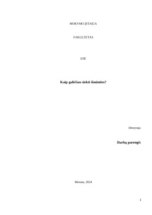 Kaip galėčiau siekti išminties?. Paveikslėlis 1