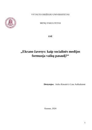 Ekrano žavesys kaip socialinės medijos formuoja vaikų pasaulį