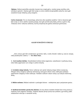 STRESAS, JĮ SUKELIANČIOS PRIEŽASTYS. Paveikslėlis 10