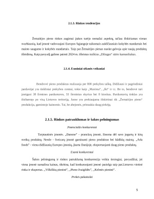 UAB „ŽEMAITIJOS PIENAS“ RINKODARINĖS SITUACIJOS ANALIZĖ. Paveikslėlis 5