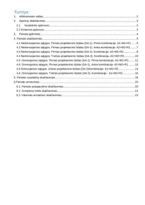 Pagrindai ir pamatai. Kursinis projektas