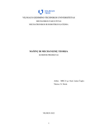 MAŠINŲ IR MECHANIZMŲ TEORIJA