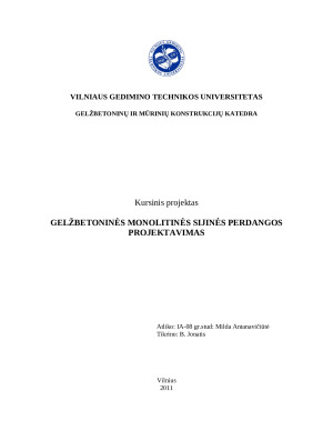 GELŽBETONINĖS MONOLITINĖS SIJINĖS PERDANGOS PROJEKTAVIMAS