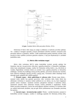 PRODUKTO GAMINIO BŪVIO CIKLO VERTINIMAS. Paveikslėlis 7