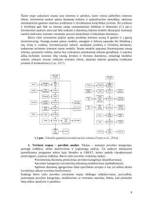 PRODUKTO GAMINIO BŪVIO CIKLO VERTINIMAS. Paveikslėlis 8