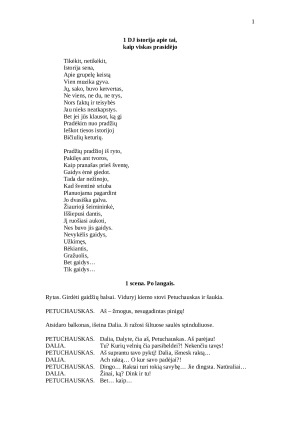 Bremenų scenarijus. Paveikslėlis 1