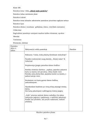 Garso savybių ieškojimas. Pamokos planas. Paveikslėlis 9