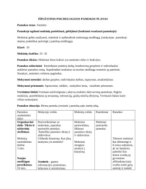 Atmintis. Išsplėstinis psichologijos pamokos planas