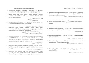 MECHANIKOS FIZIKINIAI PAGRINDAI. KONSPEKTAS