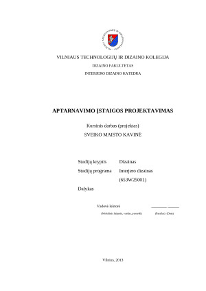 Sveiko maisto kavinės interjero projektas. Aptarnavimo įstaigos projektavimas. Paveikslėlis 1