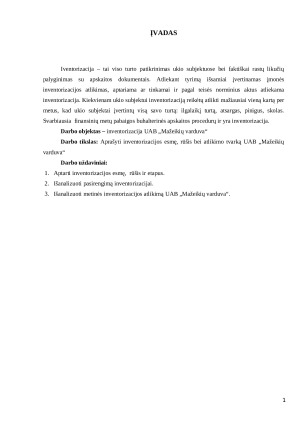 Inventorizacija. Paveikslėlis 1