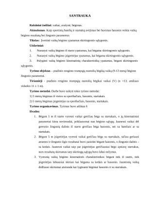 VAIKŲ BĖGIMO YAPTUMAI SKIRTINGOMIS SĄLYGOMIS. Paveikslėlis 4