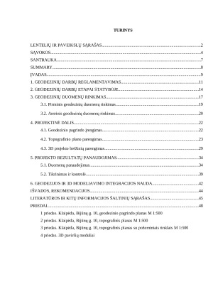 STATYBOS PROCESO GEODEZINIAI MATAVIMAI IR 3D STATYBINIŲ BRĖŽINIŲ KŪRIMAS. Paveikslėlis 2