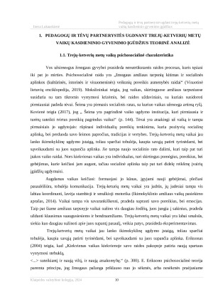 PEDAGOGŲ IR TĖVŲ PARTNERYSTĖ UGDANT TREJŲ-KETVERIŲ METŲ VAIKŲ KASDIENINIO GYVENIMO ĮGŪDŽIUS. Paveikslėlis 10