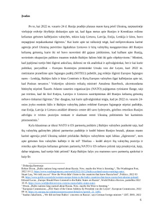 IŠORINIS LIETUVOS VAIDMENS SUVOKIMAS, JO KISMAS IR REIKŠMĖ UŽSIENIO POLITIKAI. Paveikslėlis 6