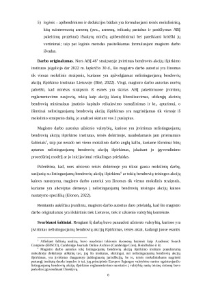 Akcinių bendrovių įstatymo 461 straipsnyje numatyto bendrovės akcijų išpirkimo instituto teorinės ir praktinės problemos. Paveikslėlis 10