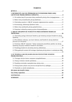 Akcinių bendrovių įstatymo 461 straipsnyje numatyto bendrovės akcijų išpirkimo instituto teorinės ir praktinės problemos. Paveikslėlis 3